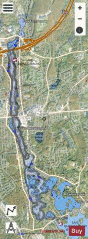 Lake Quinsigamond depth contour Map - i-Boating App - Satellite