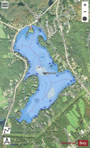 Singletary Pond depth contour Map - i-Boating App - Satellite