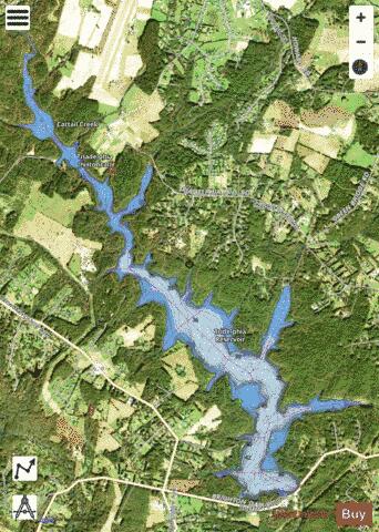 Triadelphia Reservoir depth contour Map - i-Boating App - Satellite