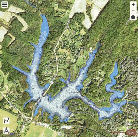 Little Seneca Lake depth contour Map - i-Boating App - Satellite