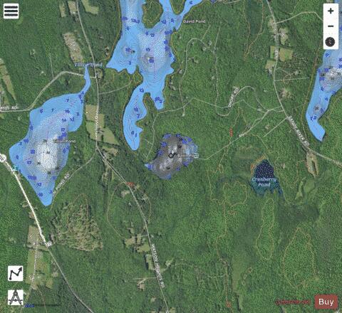 Basin Pond depth contour Map - i-Boating App - Satellite