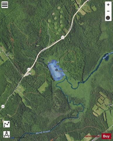 Basin Pond depth contour Map - i-Boating App - Satellite