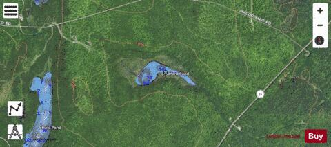 Bradford Pond depth contour Map - i-Boating App - Satellite