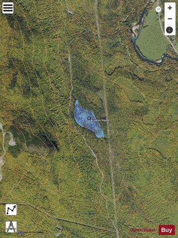 Bunker Pond depth contour Map - i-Boating App - Satellite