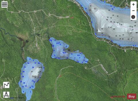 Little Burnt Pond depth contour Map - i-Boating App - Satellite