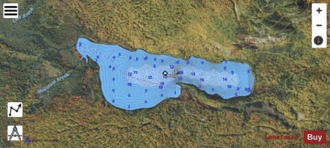 C Pond depth contour Map - i-Boating App - Satellite
