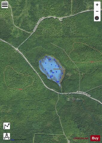 Charles Pond depth contour Map - i-Boating App - Satellite