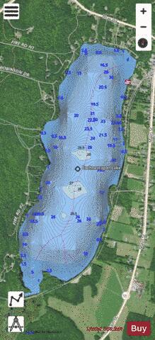 Cochnewagon Lake depth contour Map - i-Boating App - Satellite
