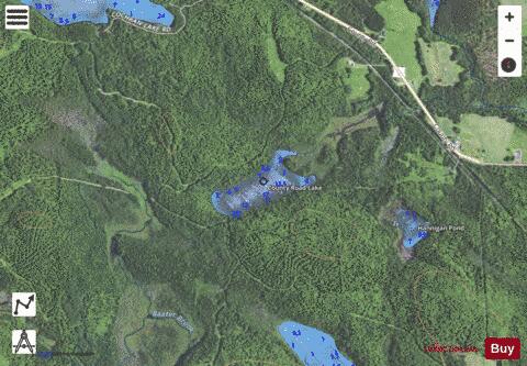 County Road Lake depth contour Map - i-Boating App - Satellite