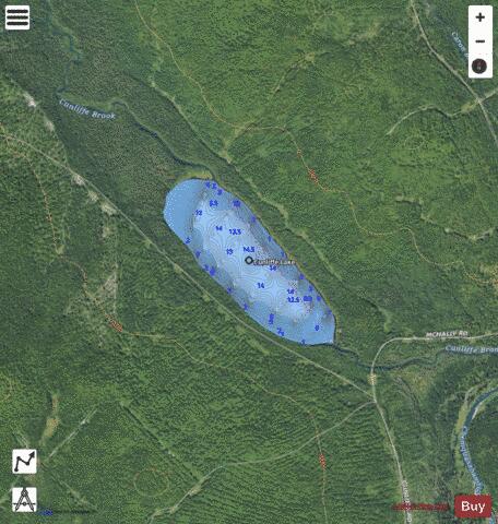 Cunliffe Lake depth contour Map - i-Boating App - Satellite