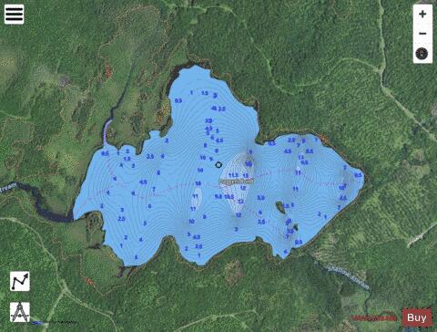 Daggett Pond depth contour Map - i-Boating App - Satellite