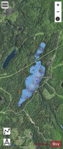 Dead Stream Pond depth contour Map - i-Boating App - Satellite