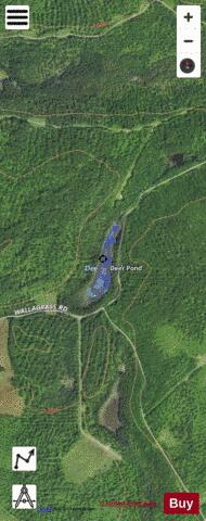 Deer Pond depth contour Map - i-Boating App - Satellite