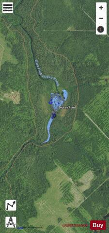 Dickey Pond depth contour Map - i-Boating App - Satellite