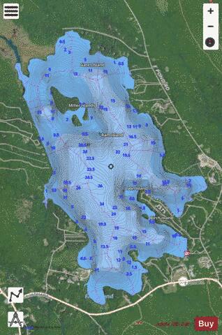 East Pond depth contour Map - i-Boating App - Satellite