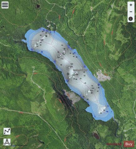 Enchanted Pond depth contour Map - i-Boating App - Satellite
