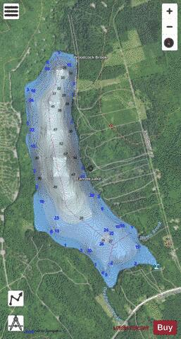 Farrow Lake depth contour Map - i-Boating App - Satellite