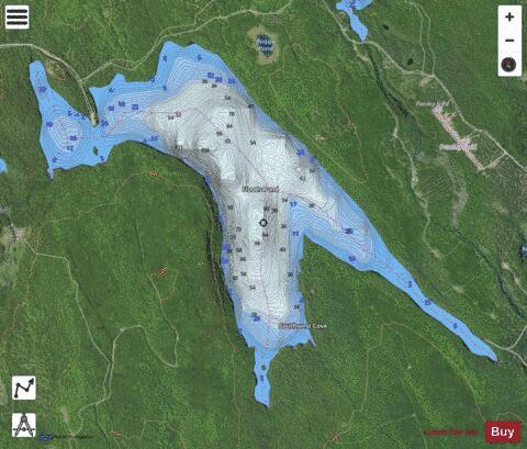 Floods Pond depth contour Map - i-Boating App - Satellite