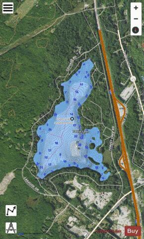 Forest Lake depth contour Map - i-Boating App - Satellite