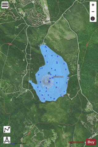 Grace Pond depth contour Map - i-Boating App - Satellite