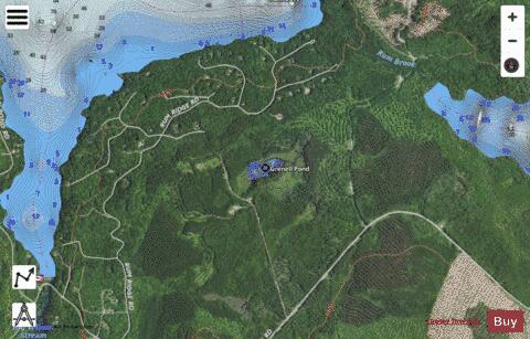 Grenell Pond depth contour Map - i-Boating App - Satellite