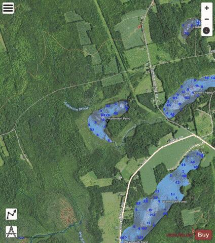 Halfmoon Pond depth contour Map - i-Boating App - Satellite