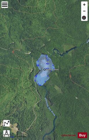 Halfmoon Pond depth contour Map - i-Boating App - Satellite