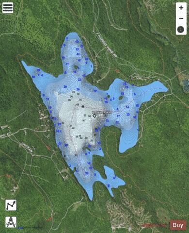 Hopkins Pond depth contour Map - i-Boating App - Satellite