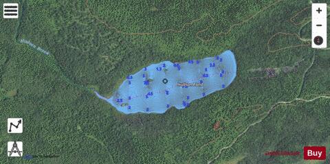 Hudson Pond depth contour Map - i-Boating App - Satellite