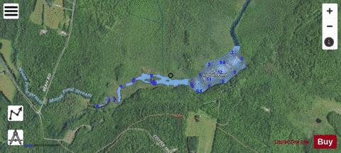 Inghan Pond depth contour Map - i-Boating App - Satellite
