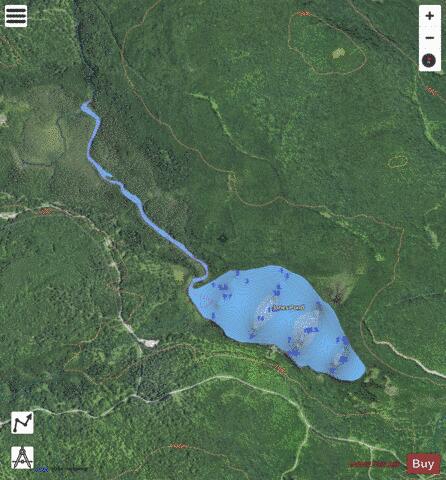 Jones Pond depth contour Map - i-Boating App - Satellite
