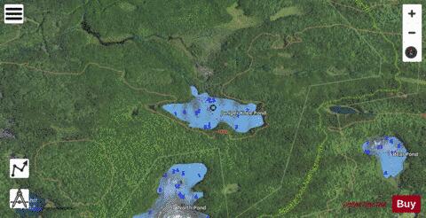 Juniper Knee Pond depth contour Map - i-Boating App - Satellite