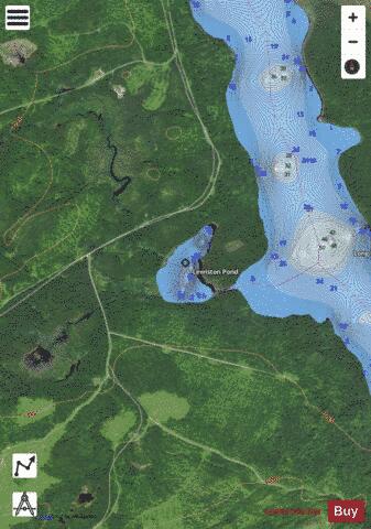 Lewiston Pond depth contour Map - i-Boating App - Satellite
