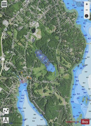 Lilly Pond depth contour Map - i-Boating App - Satellite
