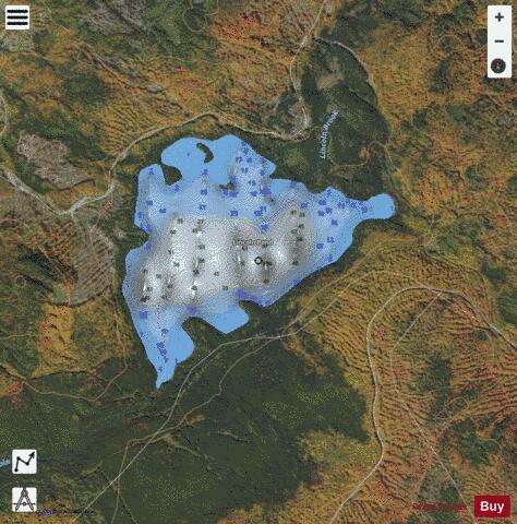 Lincoln Pond depth contour Map - i-Boating App - Satellite