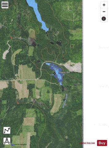 Lindsay Lake depth contour Map - i-Boating App - Satellite