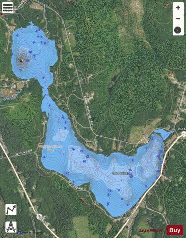 Little Bear Pond depth contour Map - i-Boating App - Satellite