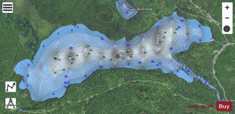 Little Big Wood Pond depth contour Map - i-Boating App - Satellite