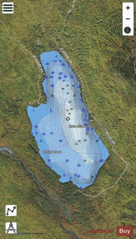 Little Ellis Pond depth contour Map - i-Boating App - Satellite
