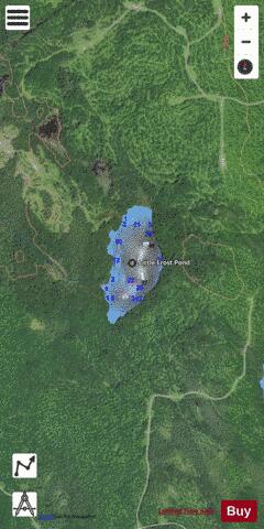 Little Frost Pond depth contour Map - i-Boating App - Satellite