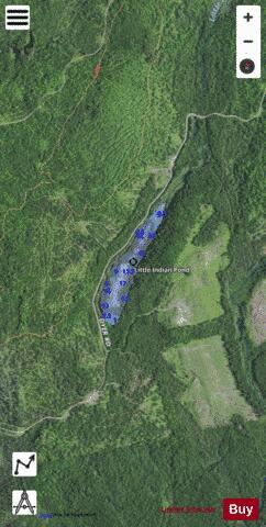 Little Indian Pond depth contour Map - i-Boating App - Satellite