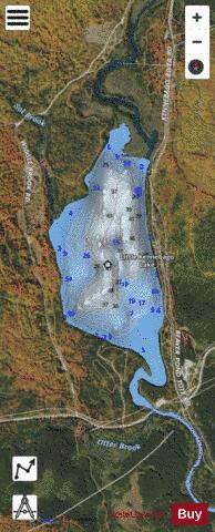 Little Kennebago Lake depth contour Map - i-Boating App - Satellite