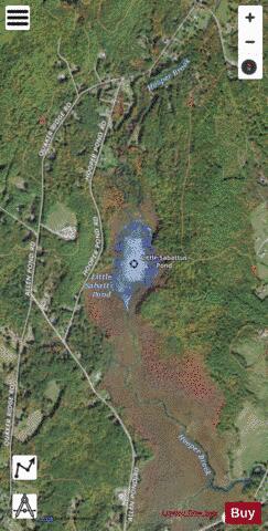 Little Sabattus Pond depth contour Map - i-Boating App - Satellite