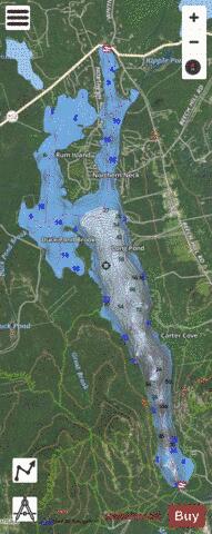 Long Pond depth contour Map - i-Boating App - Satellite