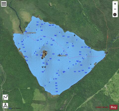 Longley Pond depth contour Map - i-Boating App - Satellite