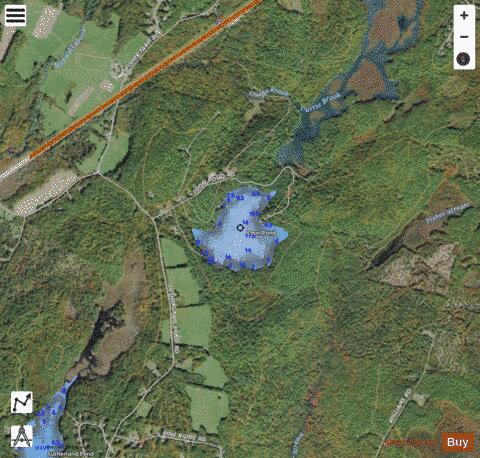 Loon Pond depth contour Map - i-Boating App - Satellite