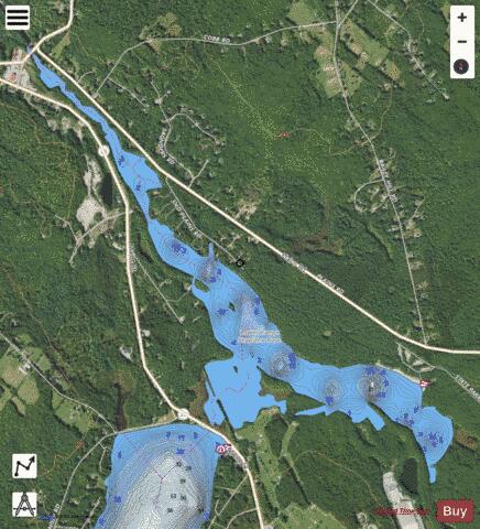 Lower Range Pond depth contour Map - i-Boating App - Satellite