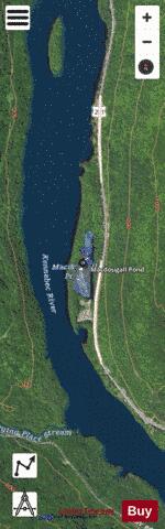 Macdougall Pond depth contour Map - i-Boating App - Satellite