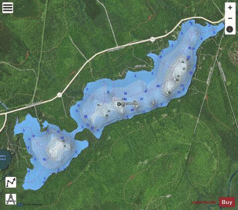 Mayfield Pond depth contour Map - i-Boating App - Satellite