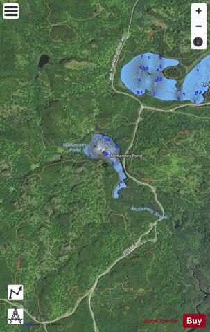 McKenney Pond depth contour Map - i-Boating App - Satellite